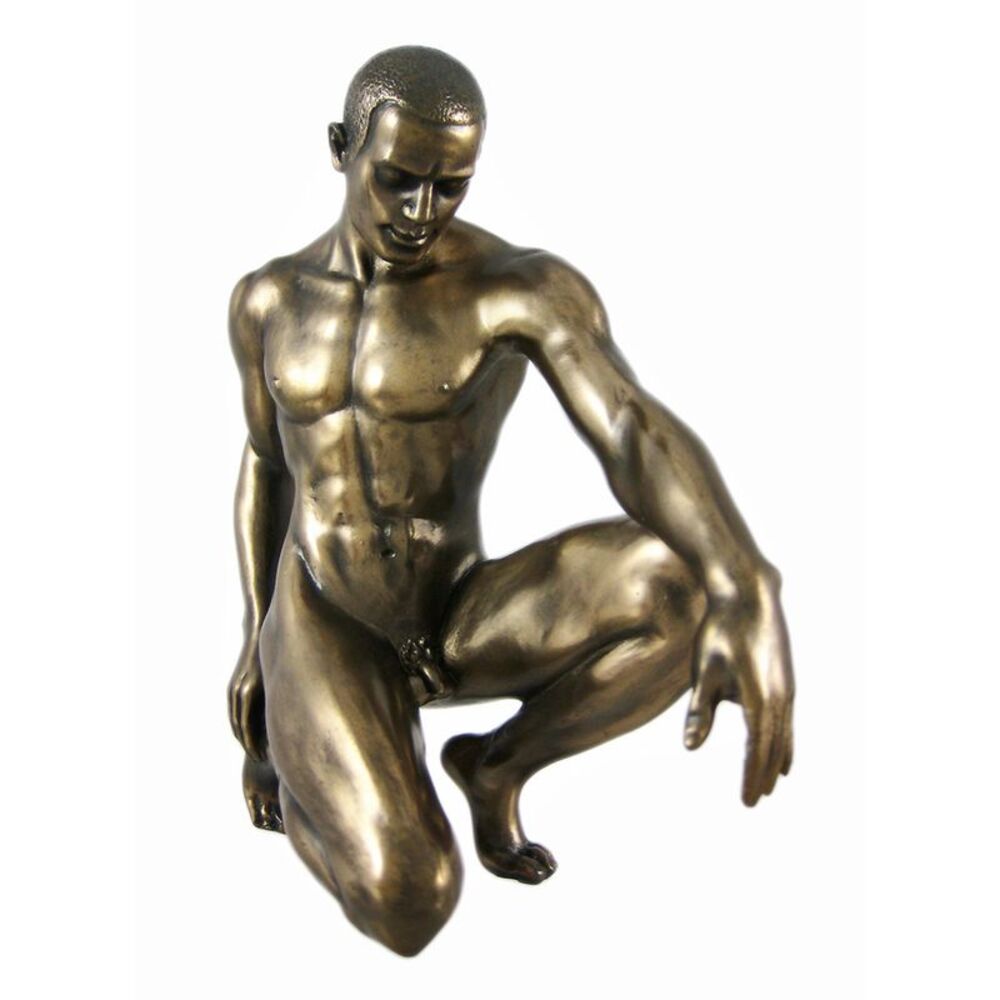 Bronze Finish Male Statue Figure Art - Picture 2 of 4